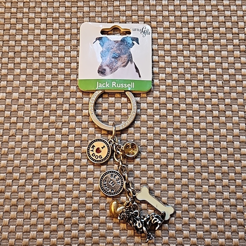 Jack Russell Terrier Charm Key Ring